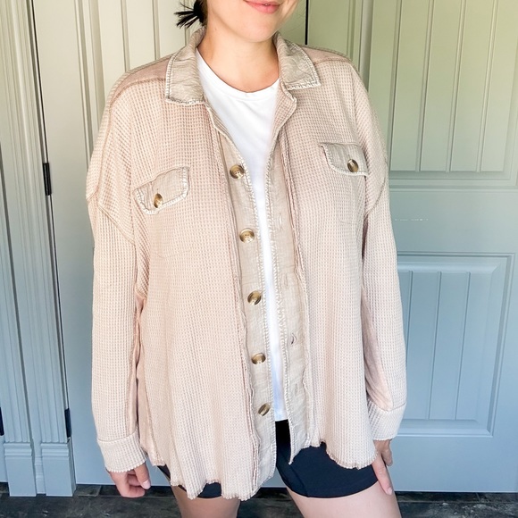 Waffle shacket NWT - Picture 4 of 4